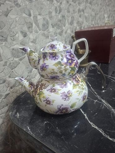 bal: Çay dəsti, rəng - Ağ, Farfor — 2