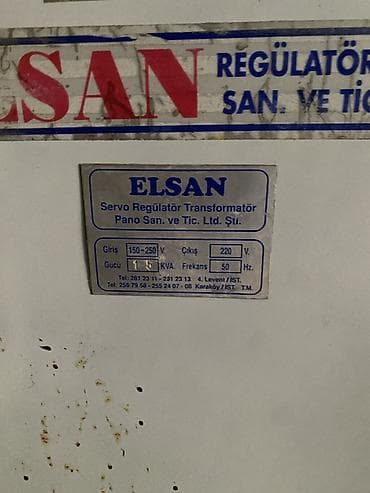 dəmir su çənlərinin satışı: ELSAN servo idarəli gərginlik tənzimləyici (stabilizator) Türk — 3