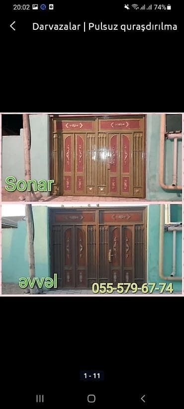 ev darvazalari: 🏠 Darvaza Təmir və Rəngləmə Xidməti! 🖌️ Ev və obyekt darvazalarınızı — 4