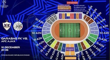 Qarabag Ajax bilet oynuna bilet satilir 5 eded online da olar gorus lalafo.az -da Qarabag Ajax bilet oynuna bilet satilir 5 eded online da olar gorus