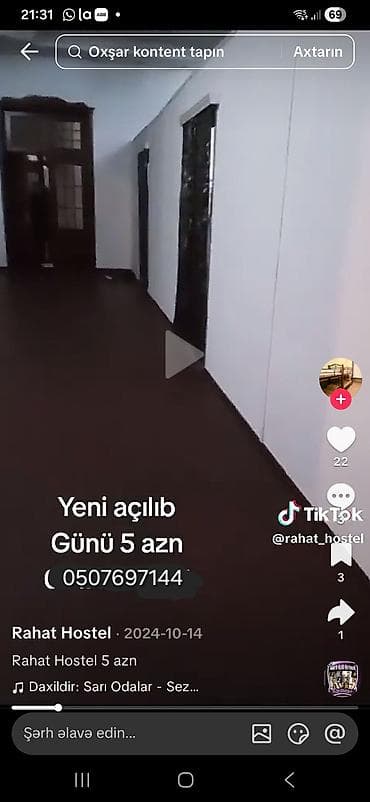 yahya huseynov kucesi: Rahat Hostel – Bakı Ünvan: Cəmşid Naxçıvanski 61 Xidmət — 9