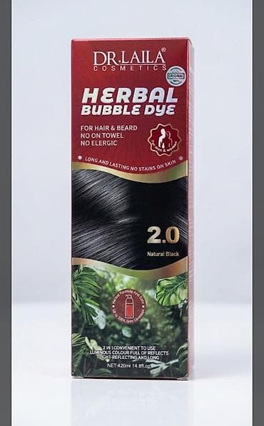 8 ultra: DR. LAILA Cosmetics Herbal Bubble Dye – 2.0 Natural Black - Saç və — 1