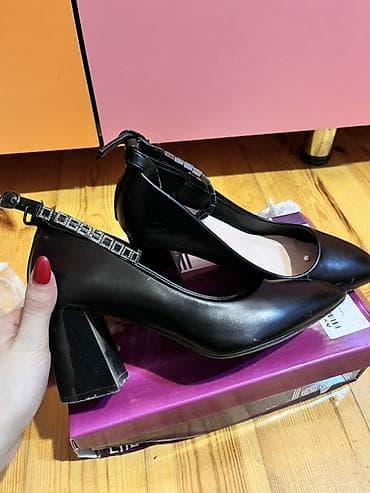 Sabo: Qadın klassik tufliləri - Rəng: qara - Model: yumru burunlu, qapalı — 2