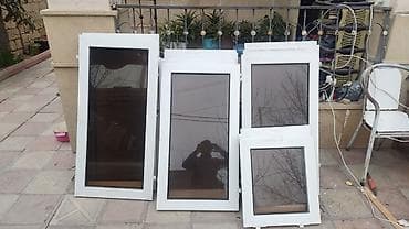 Plastik pencere 14 acilan 7 eded fortucka cercivesiiz satilir hamisi