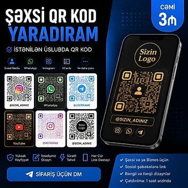Şəxsi QR Kod Yaradılması Xidməti YALNİZ Whatsapp -051-798-24-12 - — 1