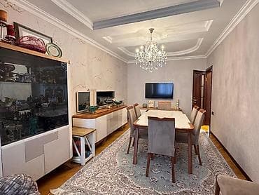 qoz lepesi: Qonaq otağı üçün, İşlənmiş, Açılan, Dördbucaq masa, 8 stul — 2