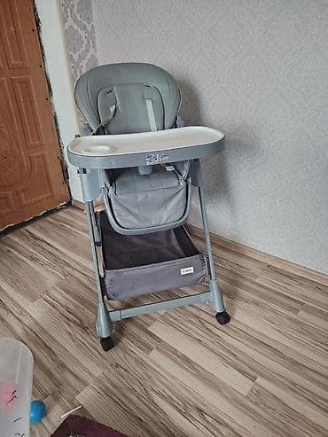 Uşaq yemək stolu/stulu – Kidilo markası - Rəng: boz - Çıxarılan və
