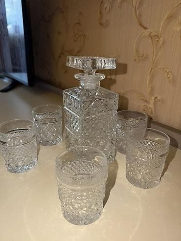 coca cola set serpi: Kəsimli şüşə içki dəsti xrustal. təzədir işlənməyib,təmiz maldır 1 — 1