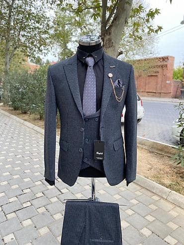 kostyum modelleri: Şık kişi kostyum dəsti - Model: 3 parçalı klassik kostyum – pencək — 3