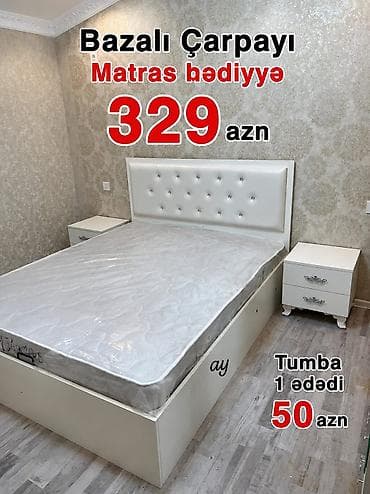 Çarpayılar: Yeni, İkinəfərlik çarpayı, Bazalı, Matras ilə, Siyirməsiz — 1