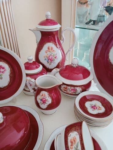 qaşıq naboru: Çay dəsti, Farfor, 6 nəfərlik, Almaniya — 5