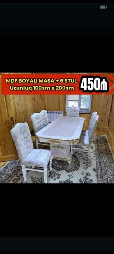 ders masaları: Qonaq otağı üçün, Yeni, Qatlanan, rəng - Ağ Stul — 2