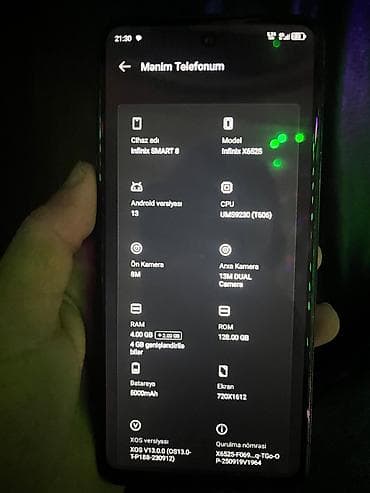 redmi ikinci el: Infinix Smart 8, 128 GB — 4