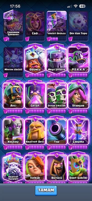 Clash Royale oyun hesabı - Kral səviyyəsi: 77 - Qızıl: 515 504 - — 7