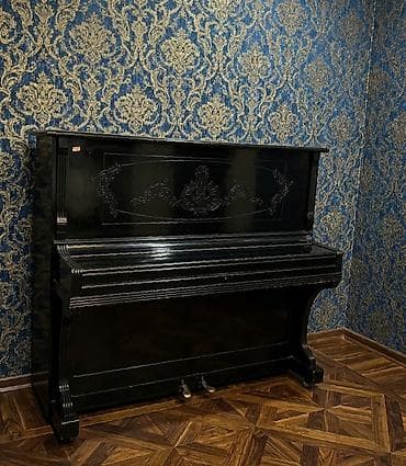 Upright piano – klassik qara rəngli, taxta korpuslu. Xüsusiyyətlər: - — 1
