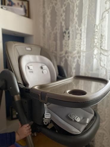 Uşaqlar üçün yemək stulu – Kidilo - Rəng: boz-qrafit tonları - Geniş