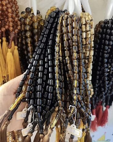 hafize sultan macunu: Təsbeh dəsti – iri ölçülü krem rəngli muncuqlarla - Material: Təbii — 9