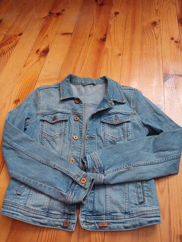 Pencəklər: Klassik mavi cins gödəkçə - Material: 100% denim (cins parça), orta — 1