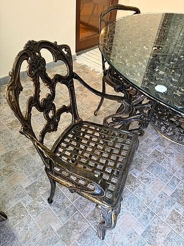 bag evi mebelleri: Qonaq otağı üçün, Açılmayan, Yumru masa, 4 stul — 4