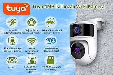 dji mic: Tuya Wifi Kamera Tuya markalı, 4MP təsvir keyfiyyətinə malik, iki — 2