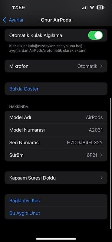 iphone 7 nausnik: Məhsul: Apple AirPods (2-ci nəsil) – A2031 model qulaqlıq Seriya — 4