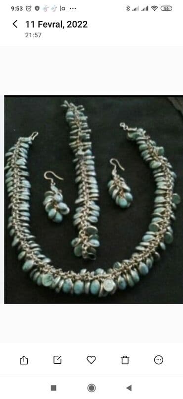 Portmone, pulqabıları: 925 prob, təbii firuzə qaşlarla bəzədilmiş, gümüş dəst, 200 man — 1