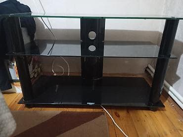 32 armatur: Düz TV altlığı, Polkalı, Şüşəli — 2