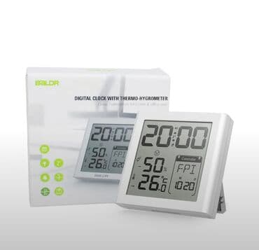 toz boya: Termo-hiqrometr. Model: BALDR BO 30STH-V2 Saatı, zəng, təqvim və — 5