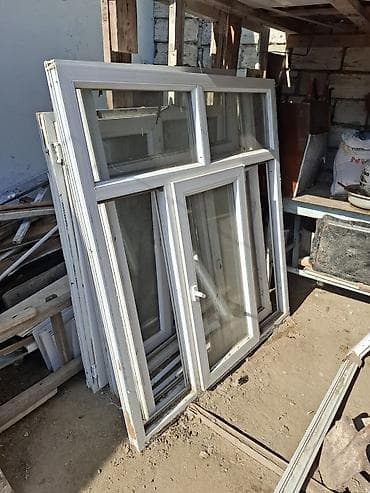 5 lik boru: Yeni İkiqat şüşə paketi Plastik pəncərə, Еni: 119 sm, Uzunluğu: 155 sm — 3