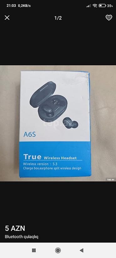 A6S True Wireless Headset – Bluetooth 5.3 TWS qulaqlıq Xüsusiyyətlər