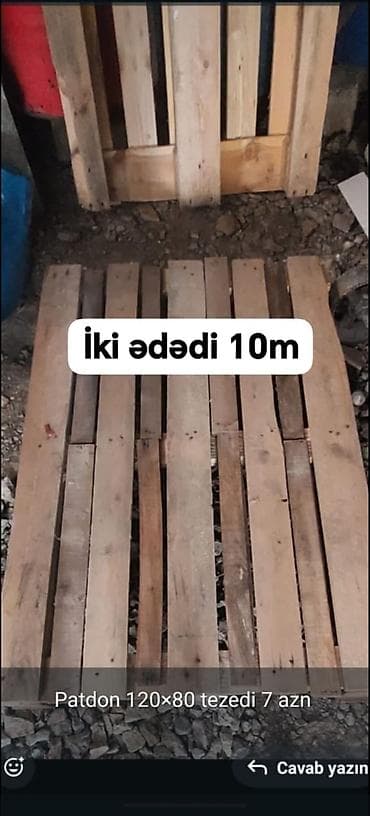 plasmas paddon: Taxta patton/palet - Ölçü: 120×80 sm - Material: taxta, üst-üstə — 1