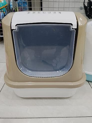 pisik tualeti: Məhsul: Qapılı örtülü pişik tualeti (qutu) Təsvir: - Qapalı — 8