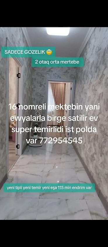 Mingəçevir, 2 otaqlı, Köhnə tikili, 40 kv. m