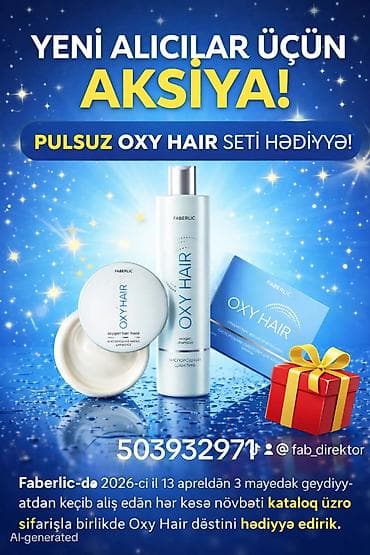 ucuz sac: Faberlic Oxy Hair dəsti hədiyyə 🎁 Şampun, maska və ampul - — 1