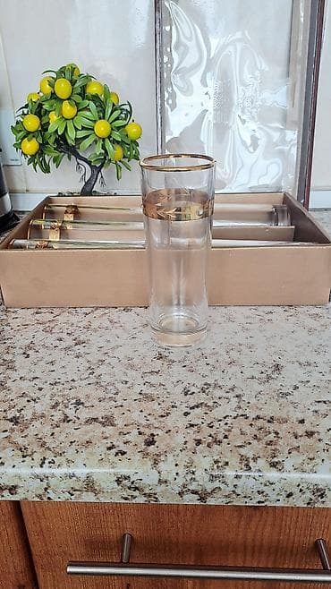 Stəkanlar, rəng - Qızılı, Şüşə, 6 ədədli dəst lalafo.az -da Stəkanlar, rəng - Qızılı, Şüşə, 6 ədədli dəst