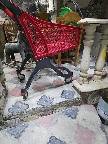 Mağaza avadanlığı: Plastik supermarket arabası 0555617672 - Material: möhkəm plastik — 1