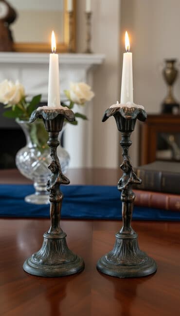 zərlər: İki ədəd dekorativ şamdan dəsti. Qiymet her 2 şamdan üçündür - — 1