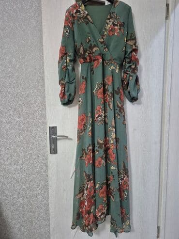 Qadın geyimləri – 4 fərqli uzun don 1) Qırmızı şifon don - Uzun