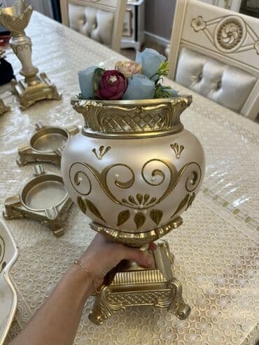 Digər dəstlər və servizlər: Klassik üslubda dekorativ süfrə/garnitur dəsti - Rəng: şampan-ağ və — 8