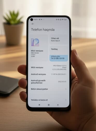 Redmi Note 9, 128 GB, rəng - Yaşıl, Barmaq izi