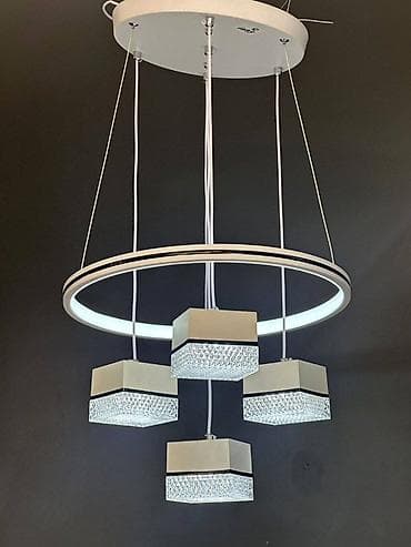 asma tavan: Led Çılçıraq, 4 və daha çox lampa, Metal — 1