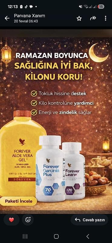 antik etir: Forever Ramazan Paketi – sağlamlığını dəstəkləyən və çəki balansını — 1