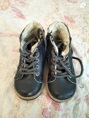 Детская одежда и обувь: Uşaq qış ayaqqabısı - Model: bağlama (şamdanlı) bot - Rəng: tünd mavi — 1