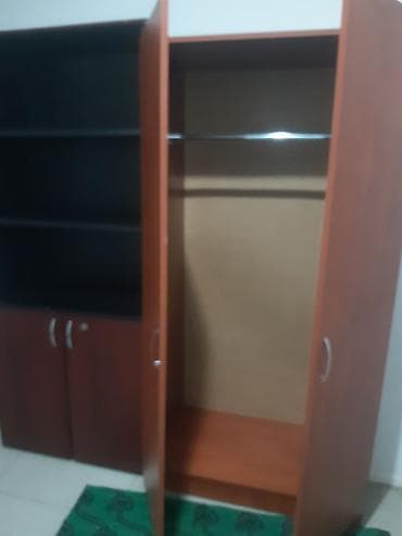 dolap: 2 qapılı, Qəhvəyi, Digər material, Açılan, Düz dolab — 2