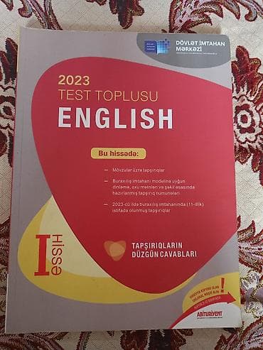 İngilis dili Testlər 11-ci sinif, DİM, 1-ci hissə, 2023 il lalafo.az -da İngilis dili Testlər 11-ci sinif, DİM, 1-ci hissə, 2023 il