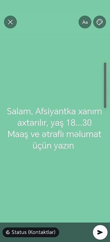 zaprafqa operator isi: Ofisiant tələb olunur, 18-29 yaş — 1