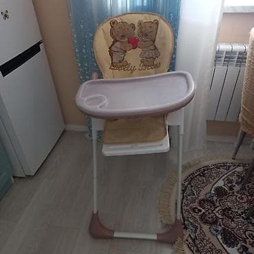 Uşaq yemək stulu - Rənglər: bej/açıq qəhvəyi tonlarda, arxalıqda