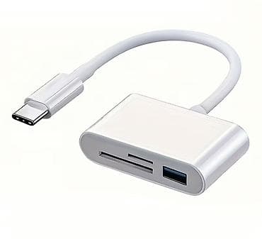 flashkart: USB-C (Type‑C) çoxfunksiyalı kart oxuyucu və USB adapter — 3