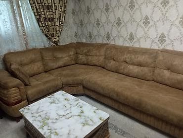 metbex ucun kunc divan: Künc divan dəsti - Forma: L-şəkilli, geniş oturacaq sahəsi və dərin — 3