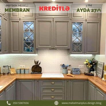 əncir cemi: Sifarişlə mətbəx dəsti, Özü çəkən petlələr, Sadə laminat, Kredit var, Pulsuz çatdırılma — 4